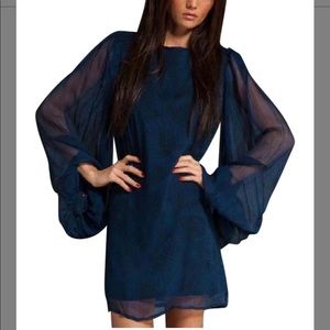 Navy Winter Kate silk cocktail dress